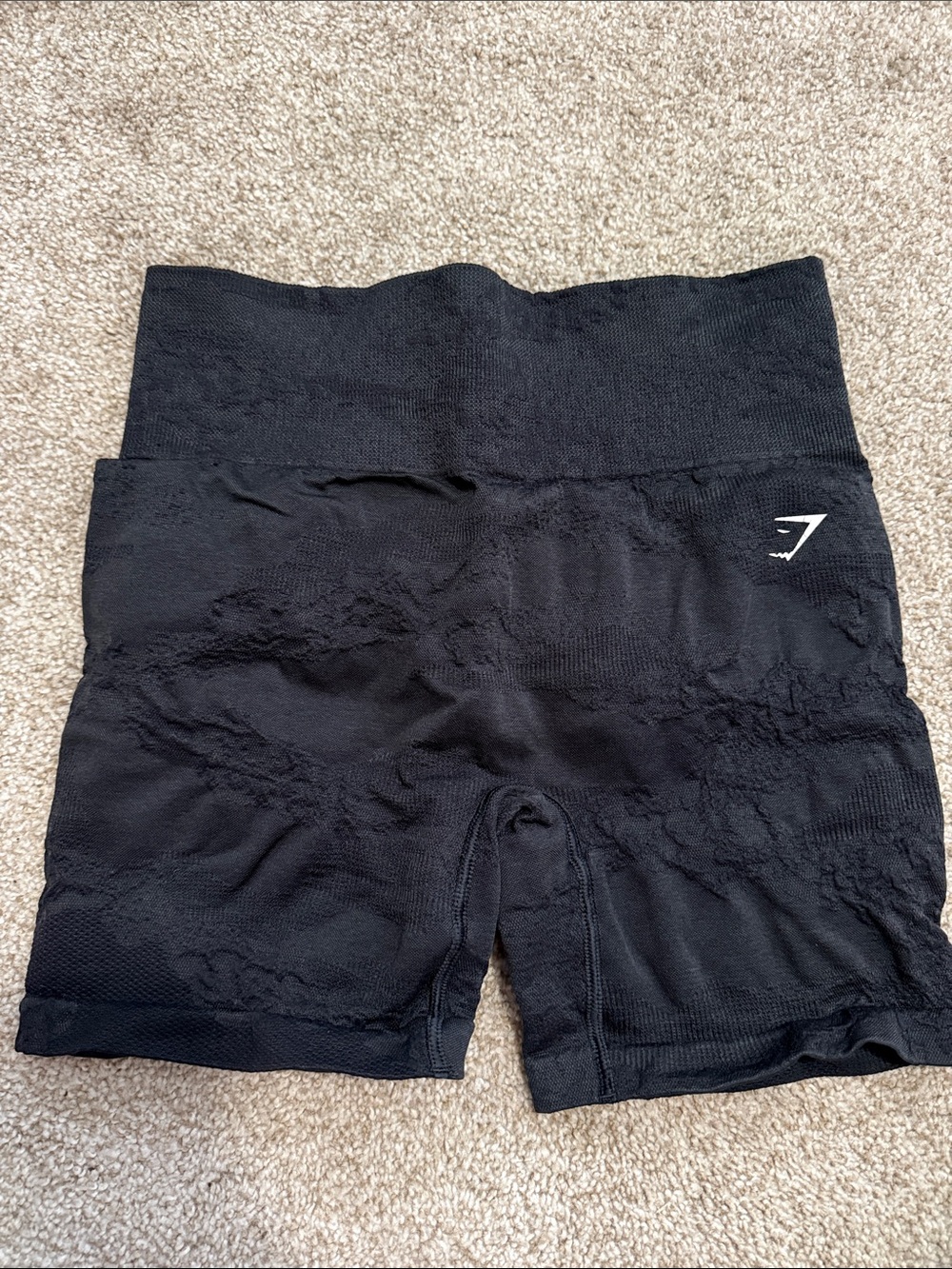 Gymshark Black Adapt Camo seamless shorts